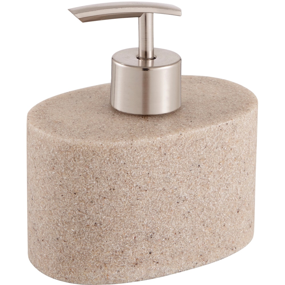 Dozator sapun Jubba GoodHome, 11.4x7.4x11.5 cm, 310 ml, rasina, bej