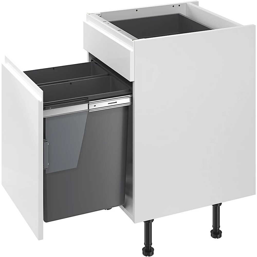 Cos de gunoi GOODHOME 101049002, incorporabil, 2 compartimente, 58l, plastic, gri