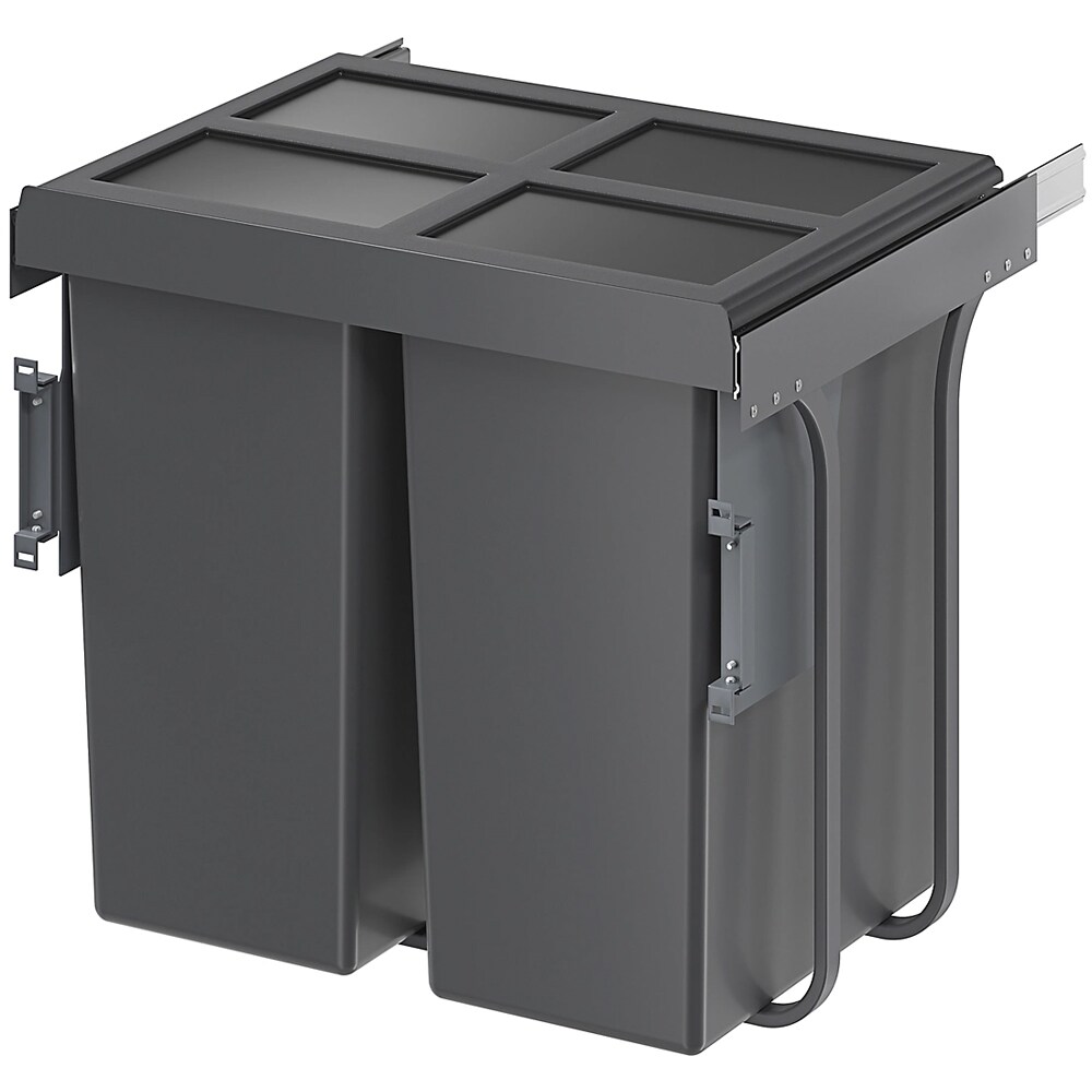 Cos de gunoi GOODHOME 101049004, incorporabil, 2 compartimente, 92l, plastic, gri