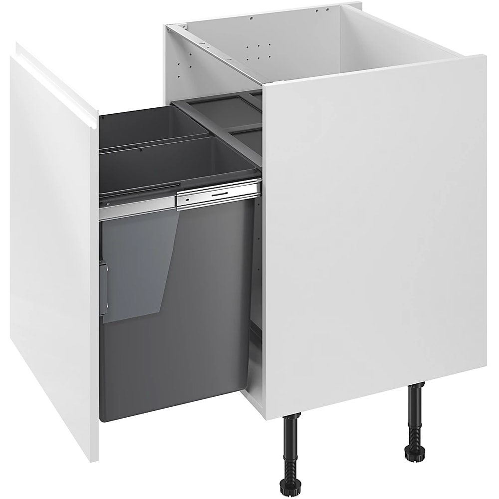 Cos de gunoi GOODHOME 101049004, incorporabil, 2 compartimente, 92l, plastic, gri