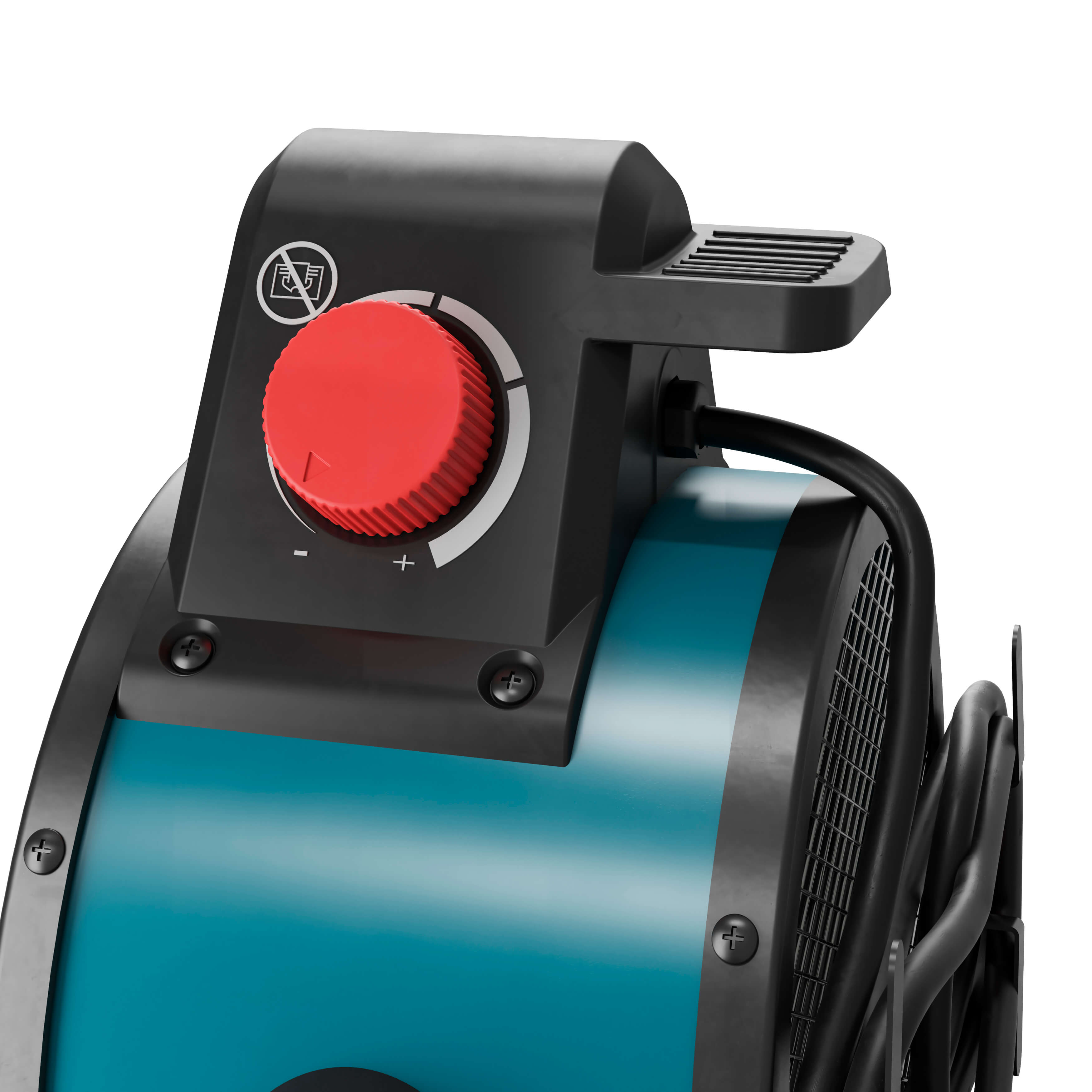Aeroterma industriala PTC Erbauer BGP2108-25-1, 2 trepte viteza, 2500W, albastru