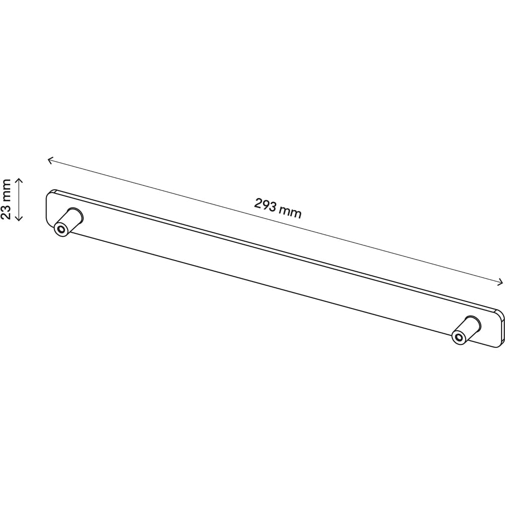 Maner GOODGOME Atomia, otel, 29.3 cm, 2 bucati, negru