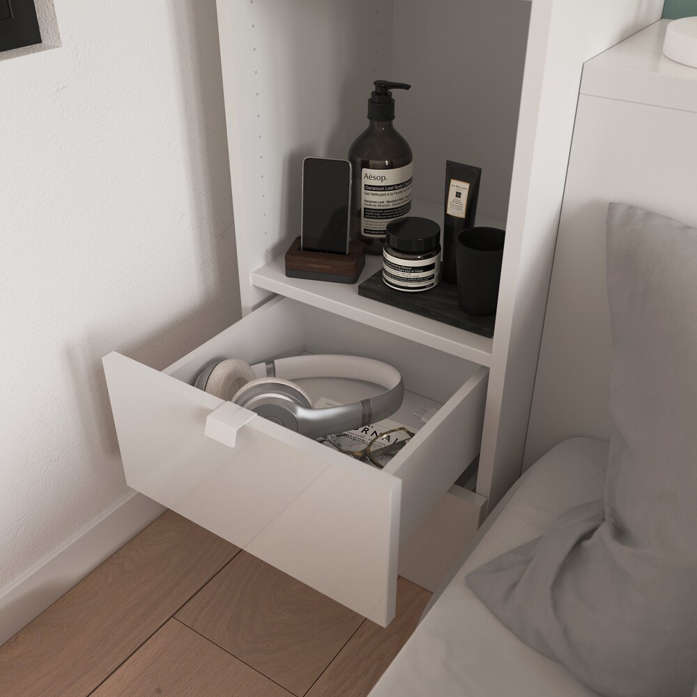 Maner GOODHOME Atomia, otel, 3.7 cm, 2 bucati, alb