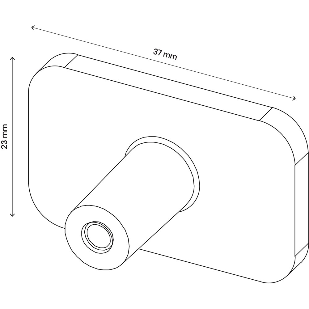 Maner GOODHOME Atomia, otel, 3.7 cm, 2 bucati, gri