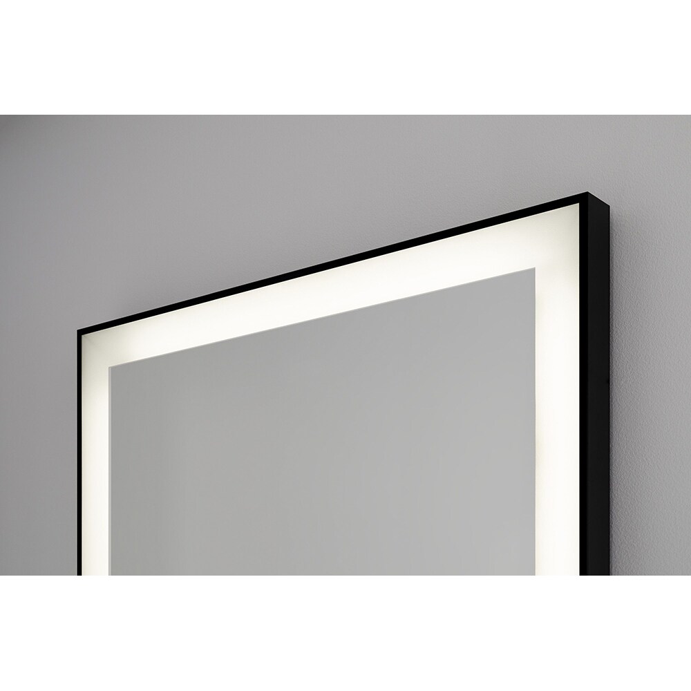 Oglinda baie DUBIEL VITRUM Logan, 60 x 80 cm, iluminare LED, negru