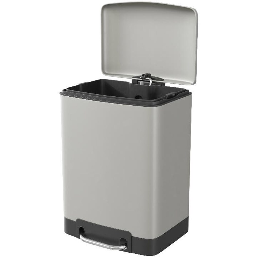 Cos gunoi pentru baie GOODHOME Elland 101058795, 5 l, dreptunghiuar, otel inoxidabil, gri