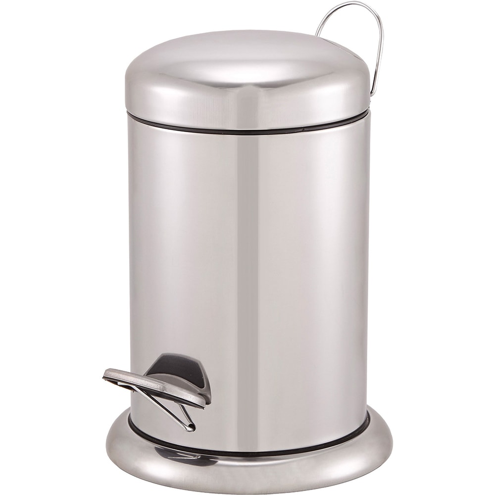 Cos de gunoi pentru baie Korana GOODHOME, 3l, cu pedala, otel inoxidabil, argintiu