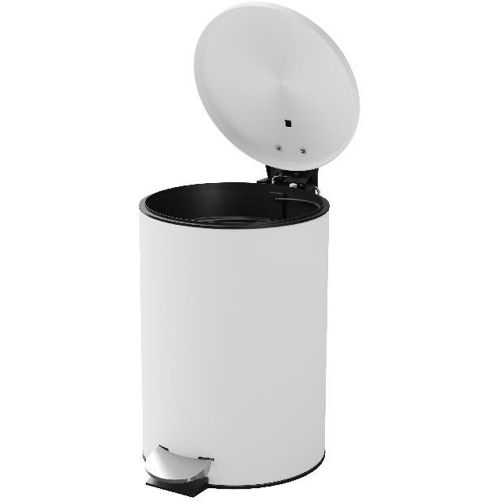 Cos gunoi pentru baie GOODHOME Koros 101058813, 3 l, rotund, otel inoxidabil, alb