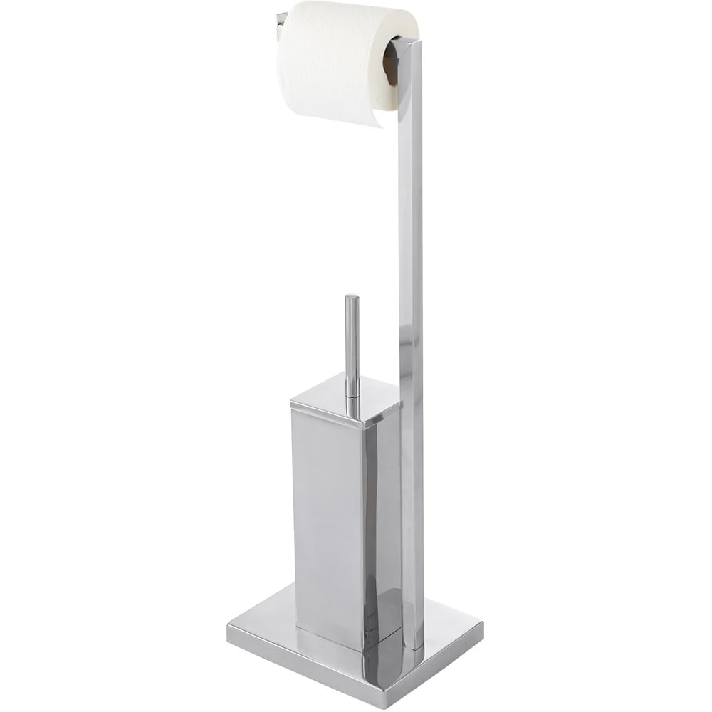 Suport hartie igienica cu perie toaleta GOODHOME Kotra, crom