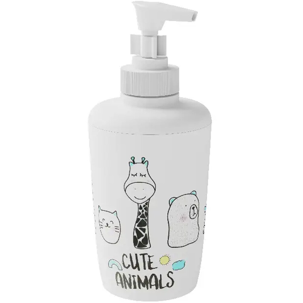 Dispenser sapun lichid GOODHOME Kids, 200 ml, Polipropilena, alb