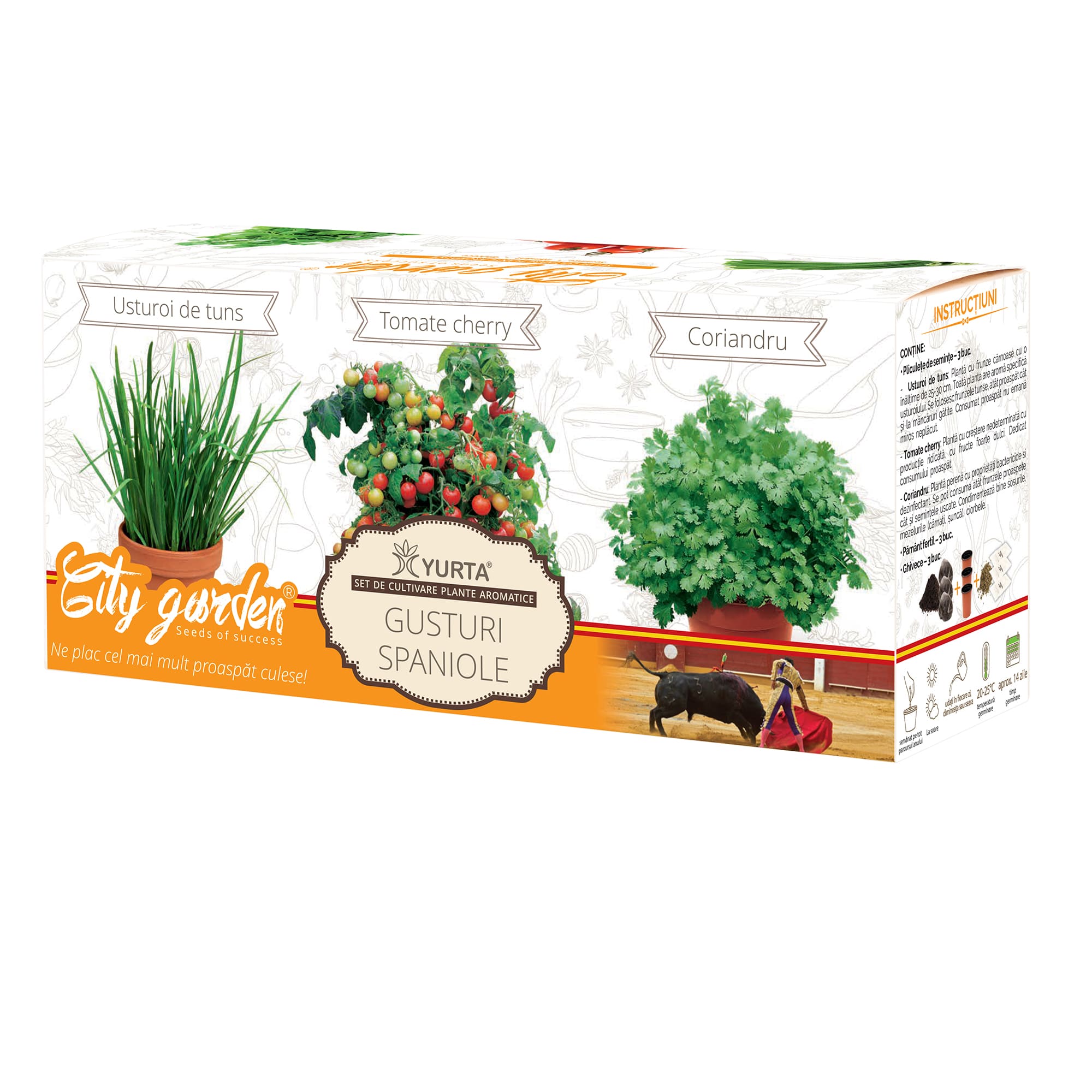 Set de cultivare plante aromatice, Colectia mirodenii gusturi spaniole Yurta