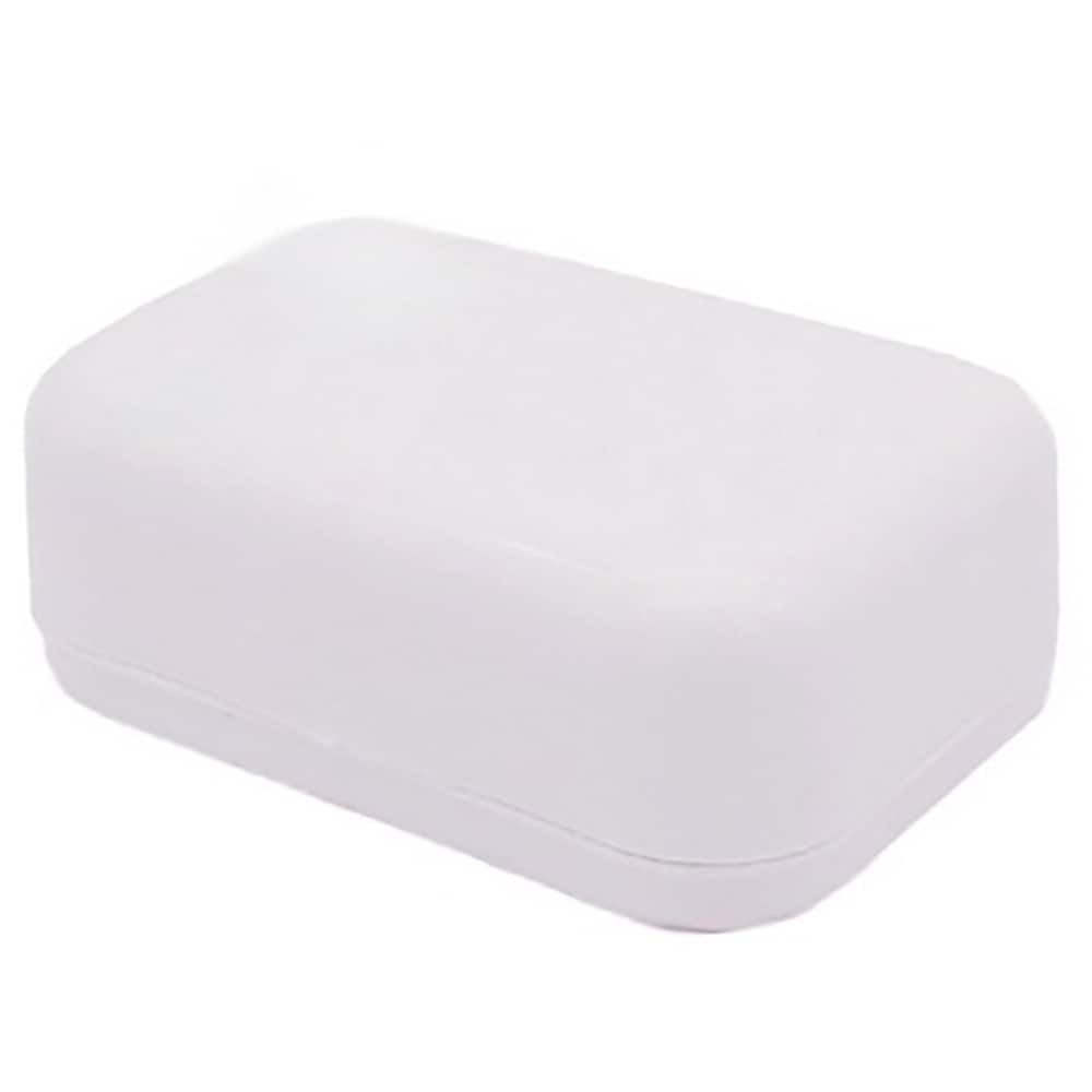 Savoniera cu capac PLASTINA, 11 x 8 x 4 cm, plastic, alb