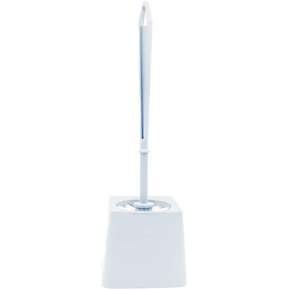 Suport perie WC PLASTINA, 13 x 13 x 37 cm, plastic, alb