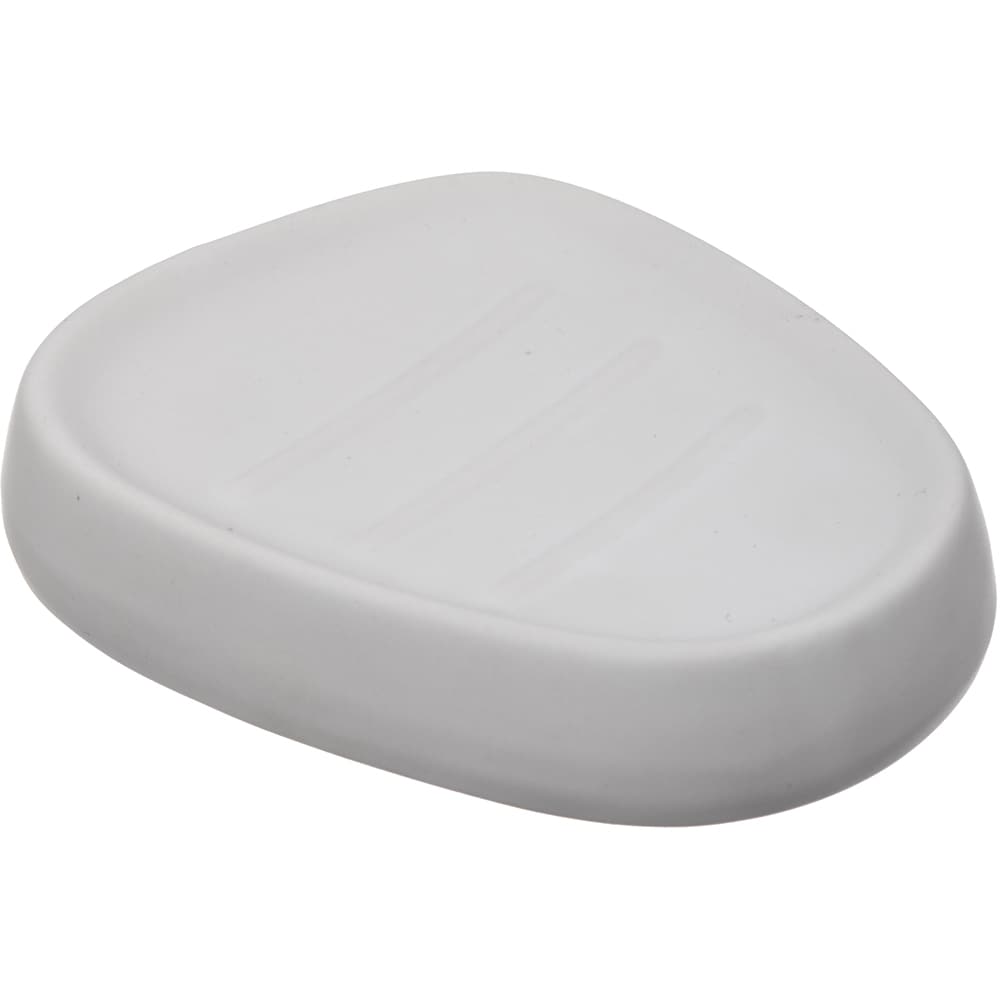 Savoniera Silk, 12 x 9.5 x 2.5 cm, ceramica, alb