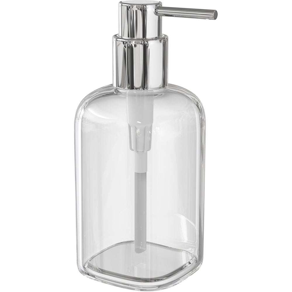 Dispenser sapun Drina GoodHome, 6.5x6.5x16 cm, 280 ml, sticla, transparent