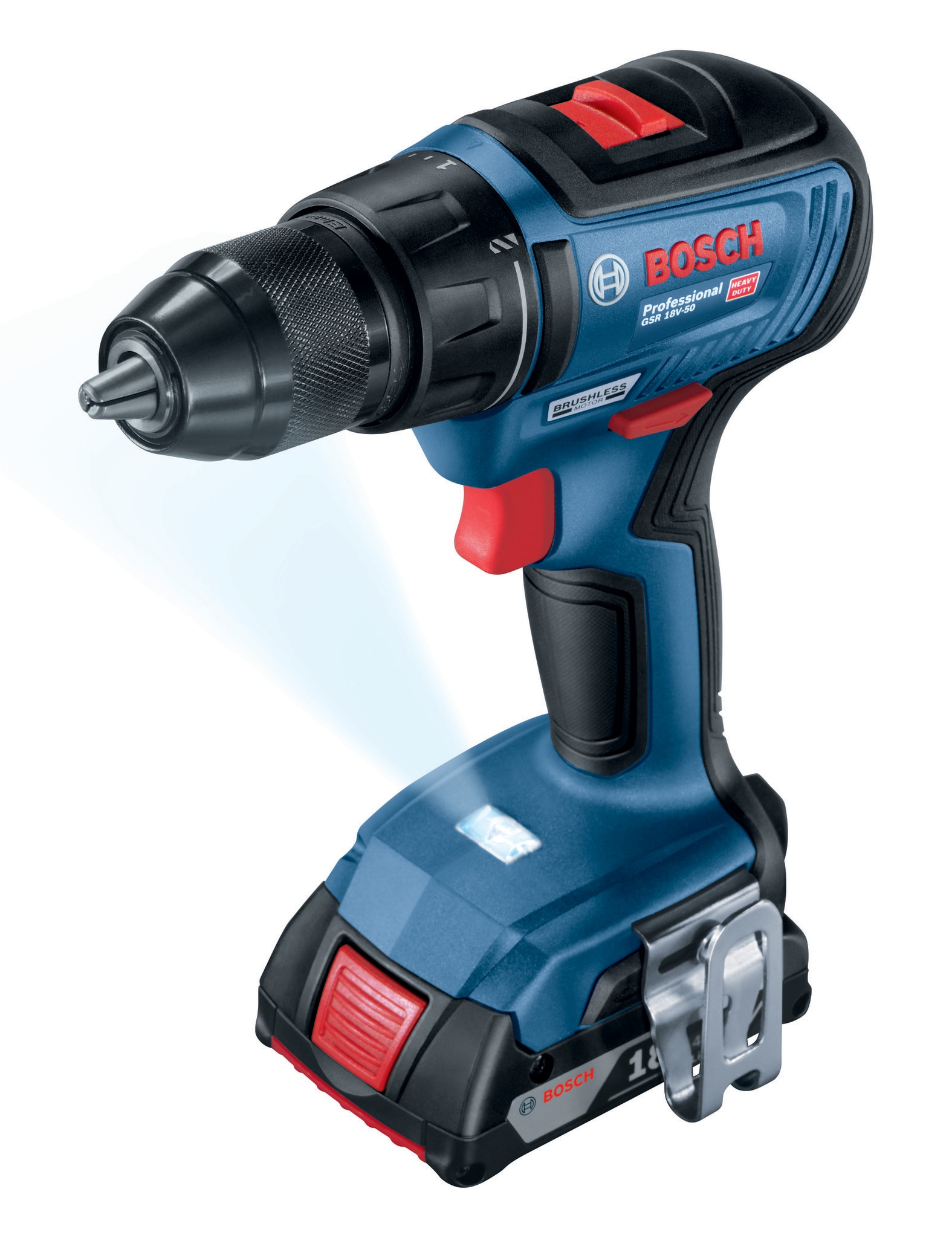 Masina de gaurit si insurubat Bosch GSR18V-50, 18V, 2 x 2 Ah, 1800RPM
