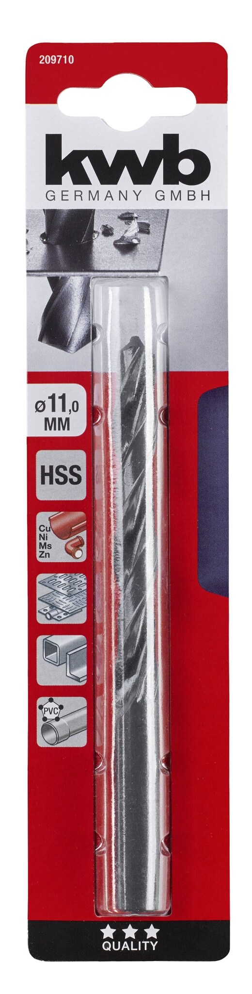 Burghiu metal KWB, HSS forjat, 11 mm