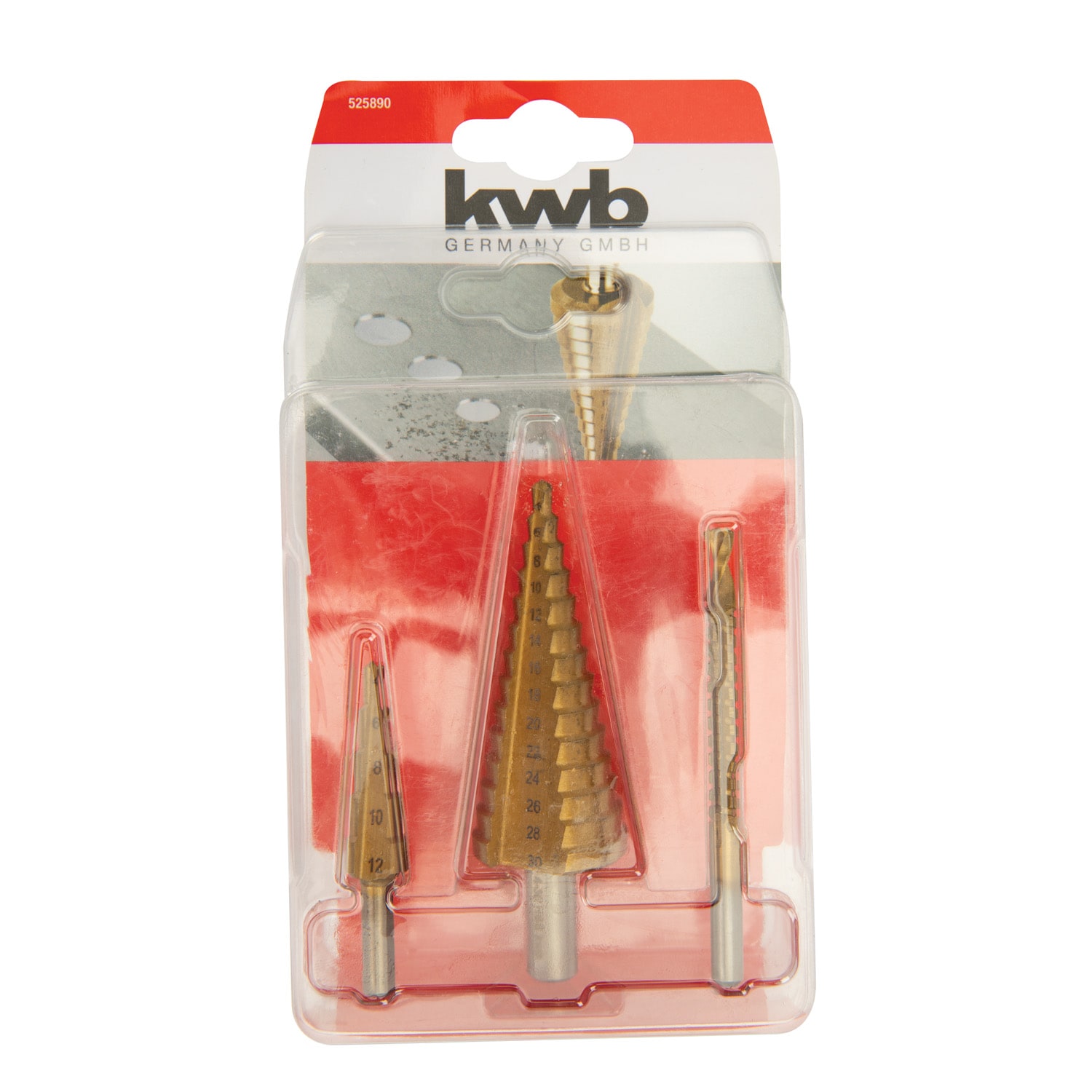 Set 2 x burghie in trepte si 1 x burghiu de frezat KWB