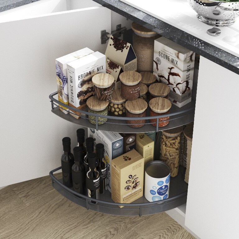 Sistem depozitare colt GOODHOME Jolly Pebre, 100 cm, antracit