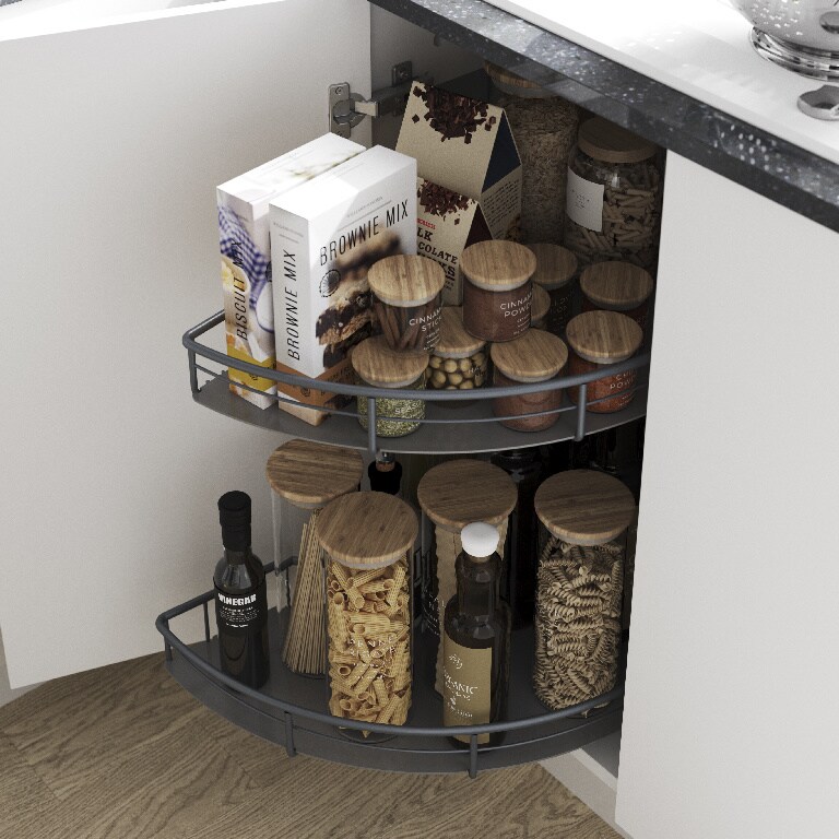 Sistem depozitare colt GOODHOME Jolly Pebre, 80 cm, antracit