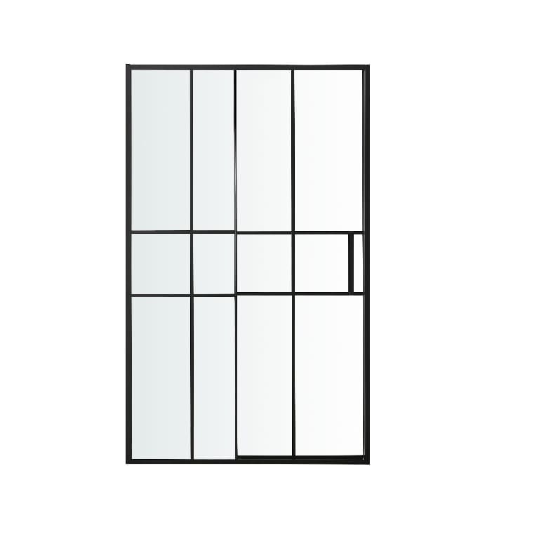 Usa glisanta pentru dus GOODHOME Ahti, 195 x 120 cm, sticla, transparent si negru