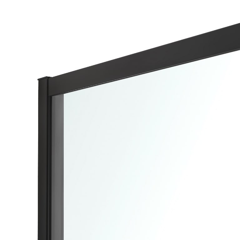 Perete de dus walk-in GOODHOME Ahti, 195 x 119 cm, sticla, transparent si negru