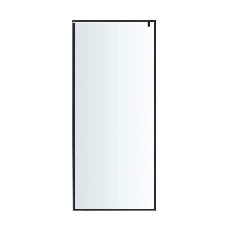 Paravan dus walk-in, metal si sticla, negru, 90 cm, 6 mm grosime  GoodHome Ezili