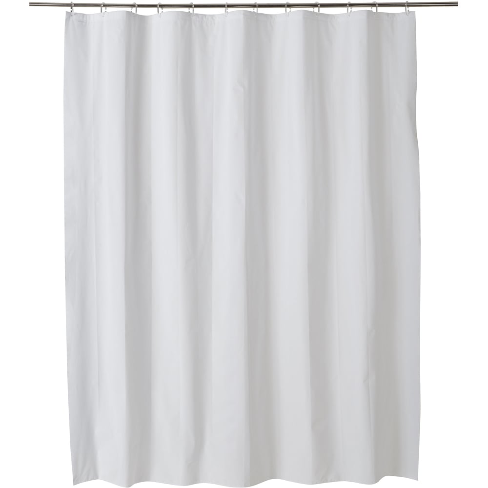 Perdea dus Drina GoodHome, poliester, 180x200 cm, alb