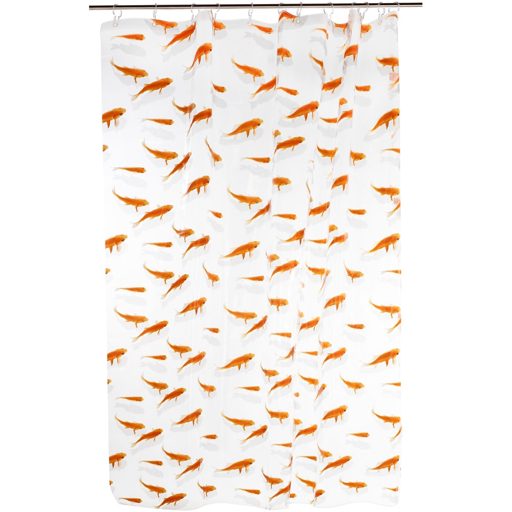 Perdea dus Nosara GoodHome, poliester, 180x200 cm, transparenta