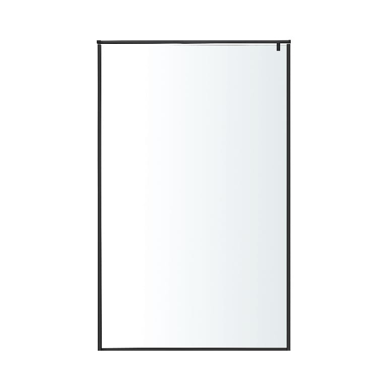 Paravan dus walk-in GoodHome Ezili, aluminiu, sticla securizata 6mm, 100 x 195 cm, negru