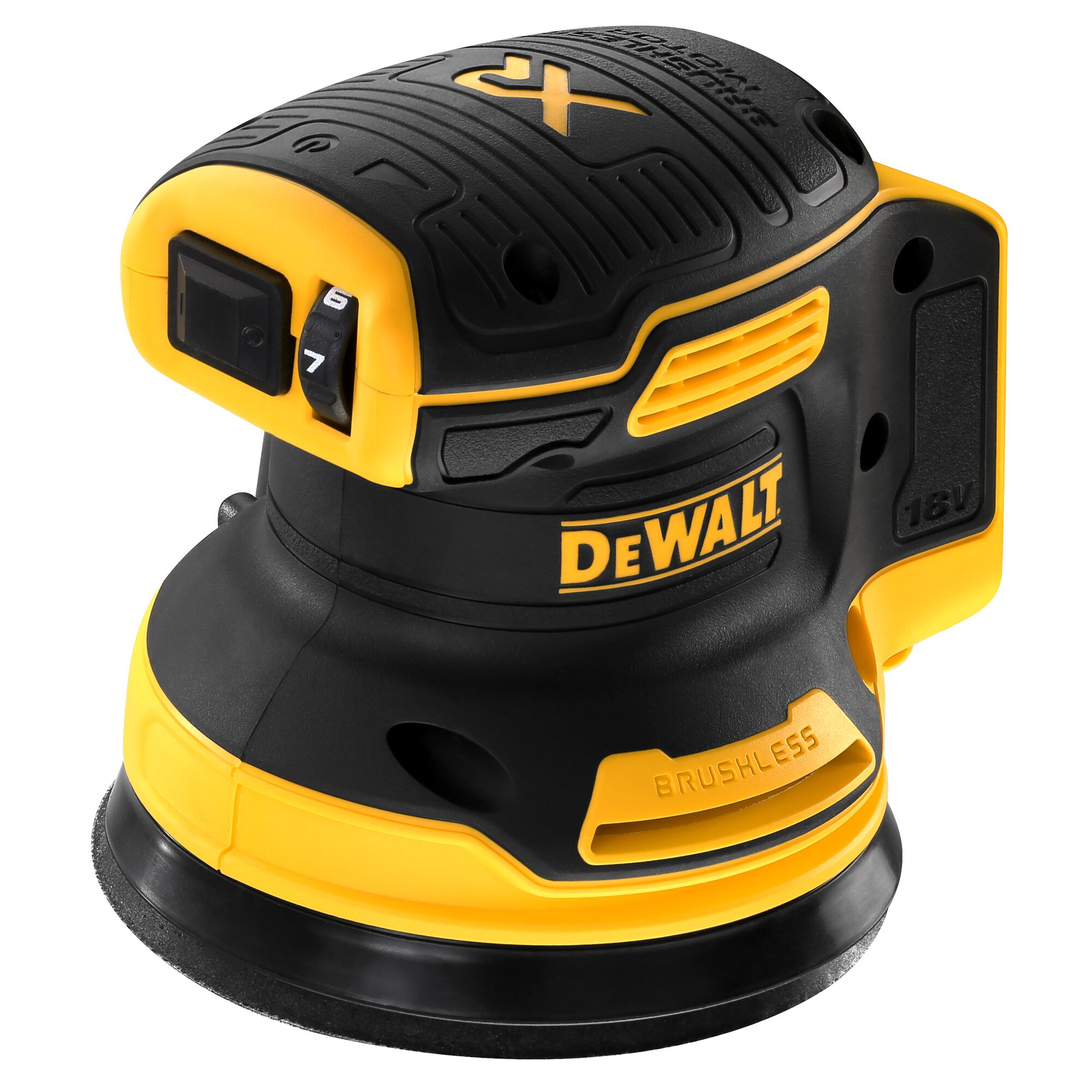 Slefuitor orbital DeWALT DCW210N-XJ, 18V, 12000RPM, Disc 125mm, fara acumulator