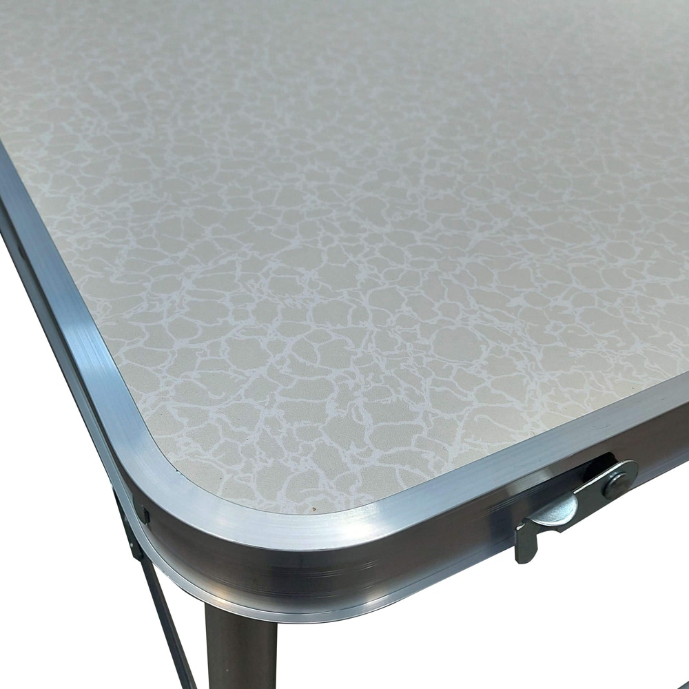 Masa terasa si camping Ucamp, aluminiu, 120 x 60 x 70 cm, gri