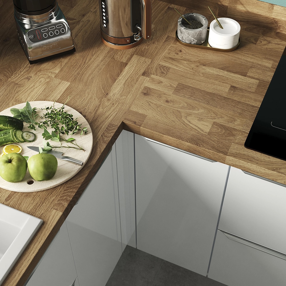 Blat bucatarie GOODHOME, 300 x 62 x 3.8 cm, PAL, maro honey