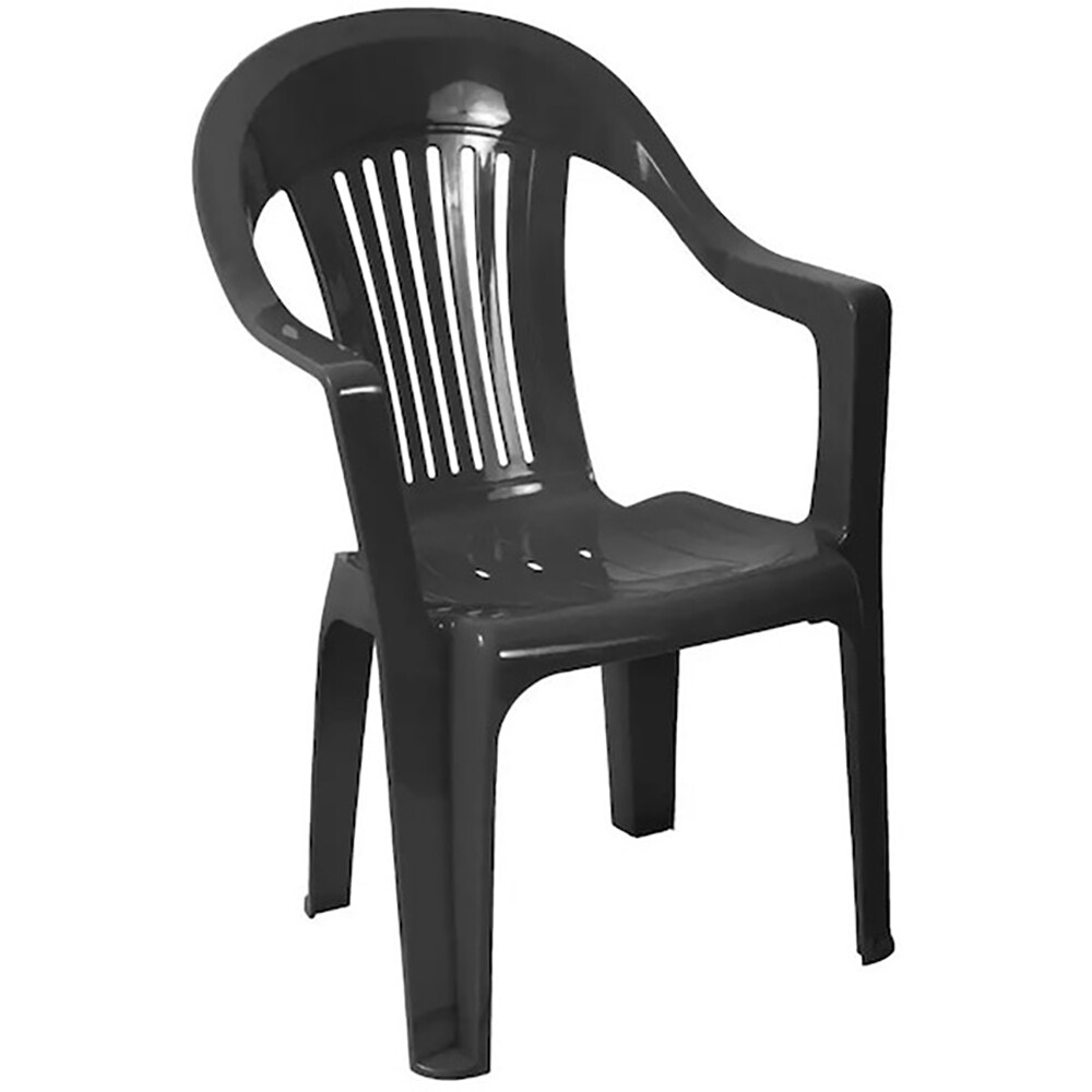 Scaun gradina Napochim Sole, plastic, 57 x 54 x 90 cm, gri antracit