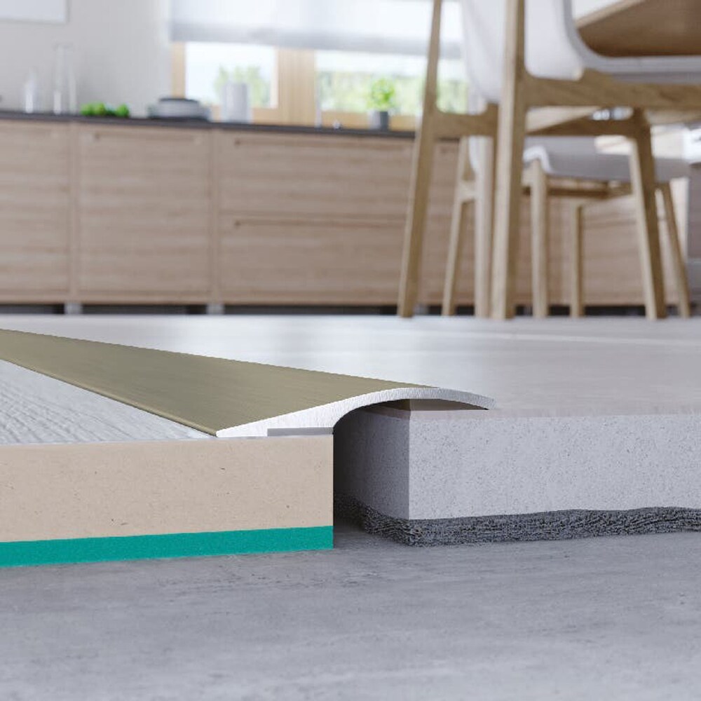 Profil de trecere parchet GOODHOME Anod, aluminiu, 22 x 1860 mm, gri