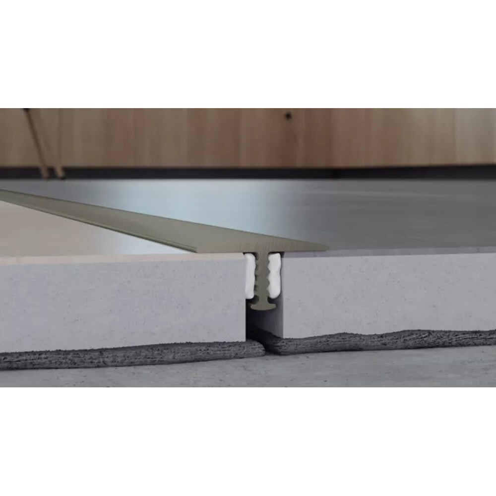 Profil de trecere parchet GOODHOME Anod, aluminiu, 16 x 2000 mm, gri