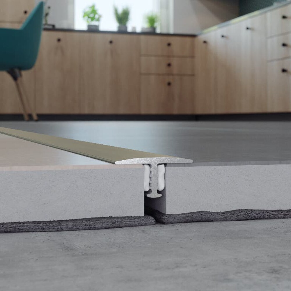 Profil de trecere parchet GOODHOME Anod, aluminiu, 26 x 1860 mm, gri