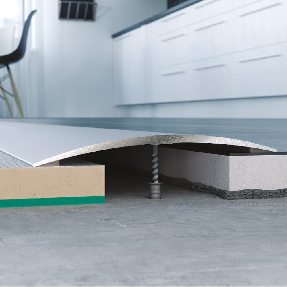 Profil de trecere parchet GOODHOME, aluminiu, 38 x 930 mm, gri