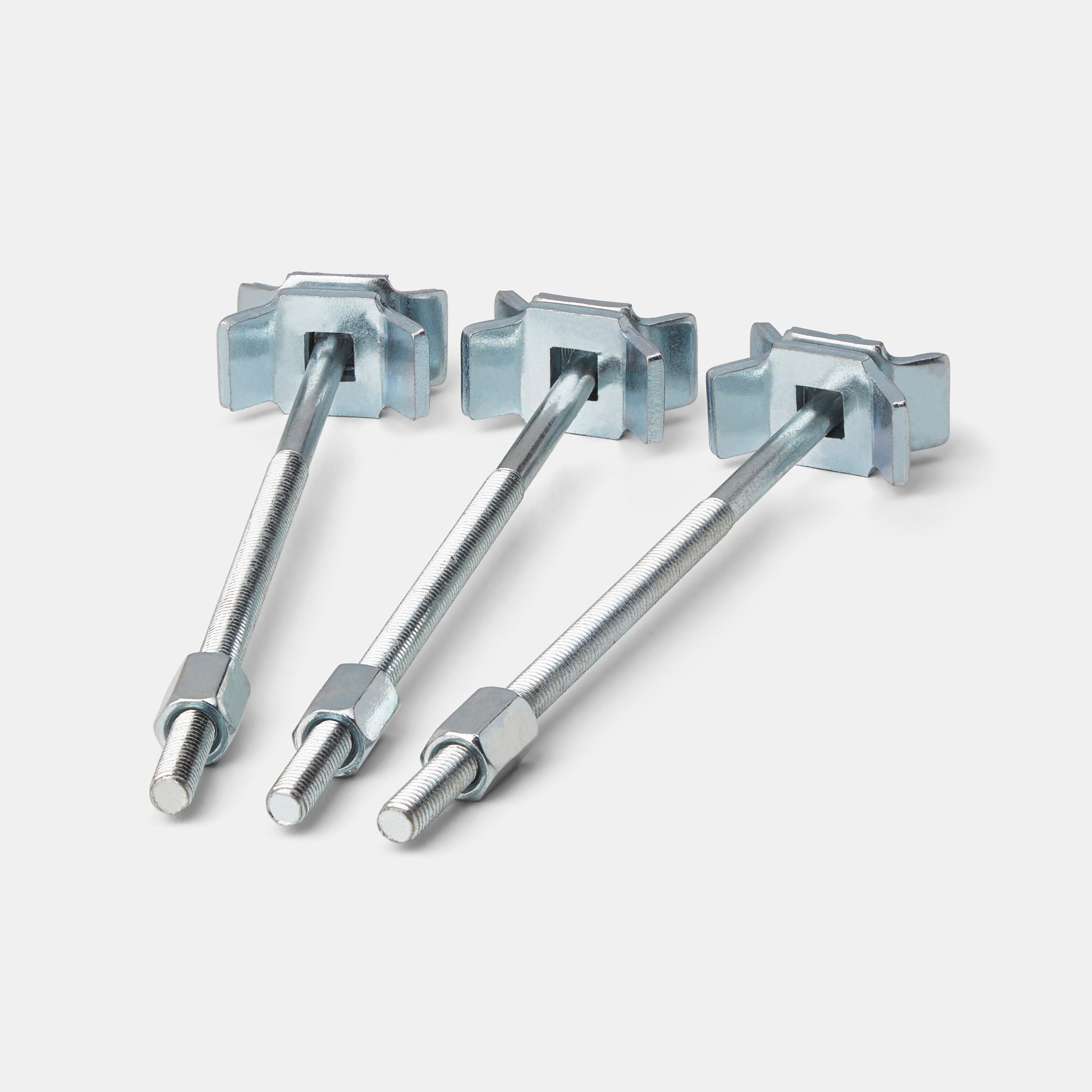 Set 3 conectori blat GOODHOME, otel, 15 cm, pentru blat 22-25 mm