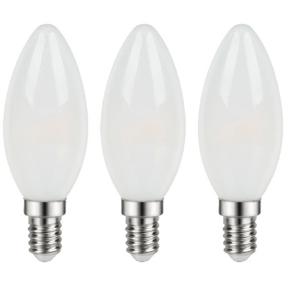 Set 3 becuri LED DIALL, E14, 3.4W, 470lm, 2700K