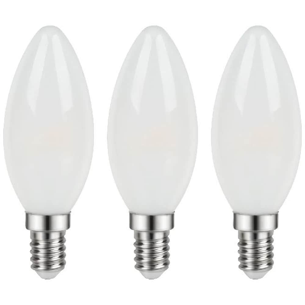 Set 3 becuri LED C35, E14, 3.4W, 470lm, 4000K