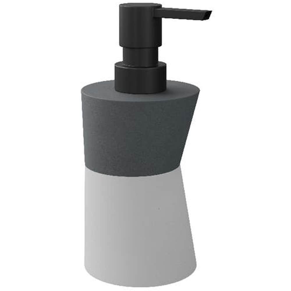 Dozator sapun Elland GoodHome, 7.8x7.8x17.5 cm, 180 ml, rasina, gri antracit