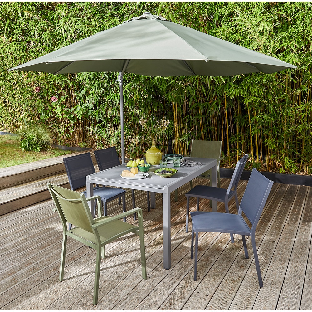 Scaun terasa GOODHOME Batz, aluminiu, 60 x 56 x 86 cm, verde