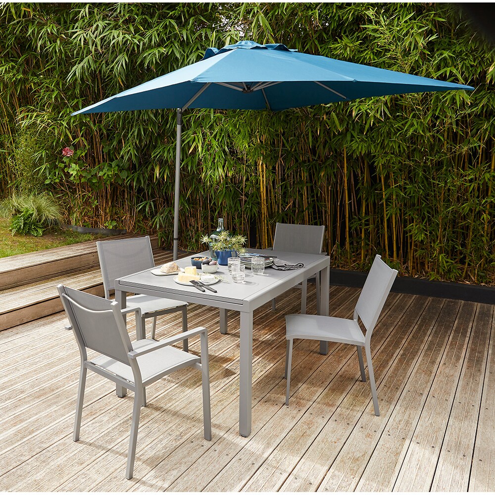 Umbrela terasa GOODHOME Kalanga, otel, 235 x 250 cm, albastru