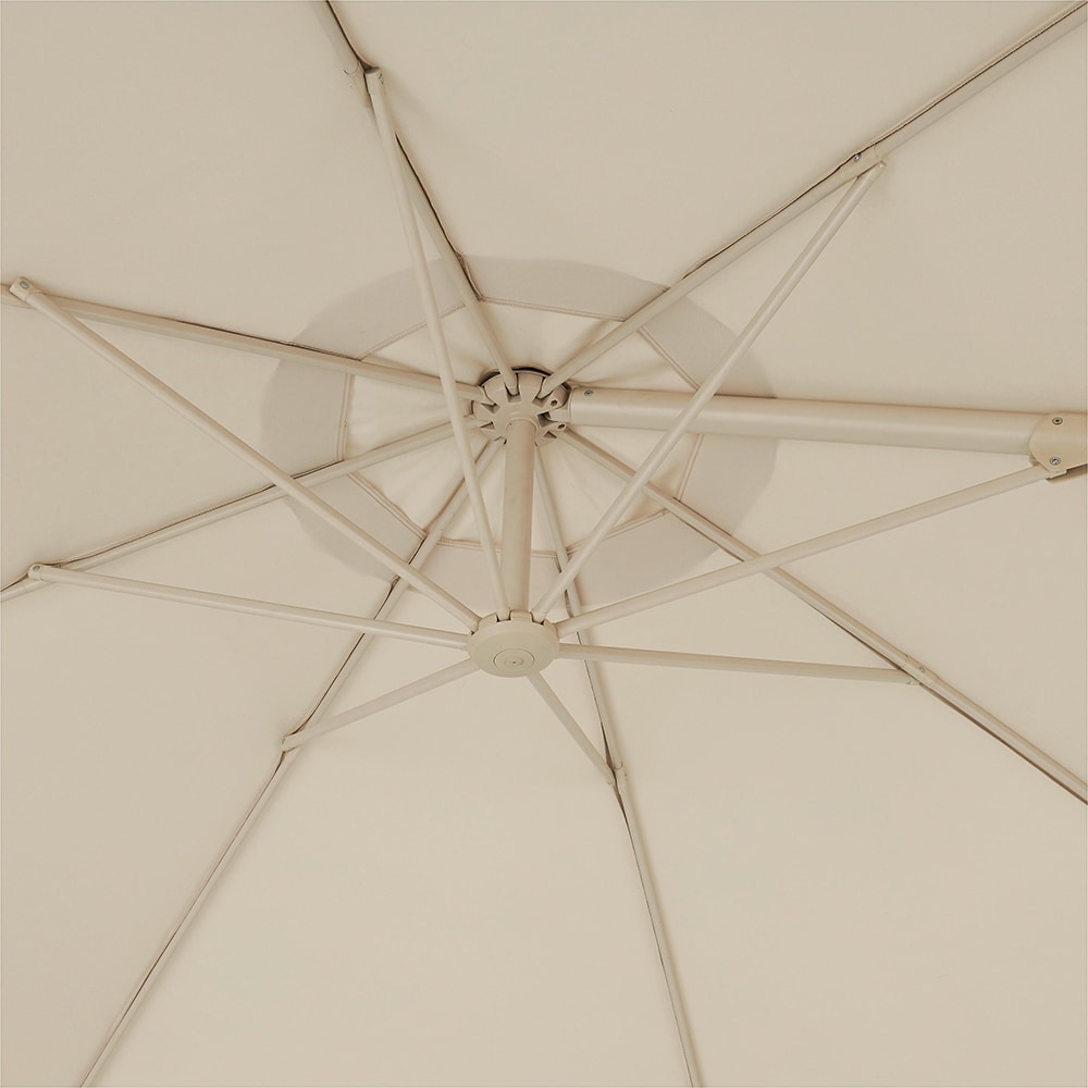 Umbrela terasa GOODHOME Mallorca, aluminiu, 350 x 255 cm, bej