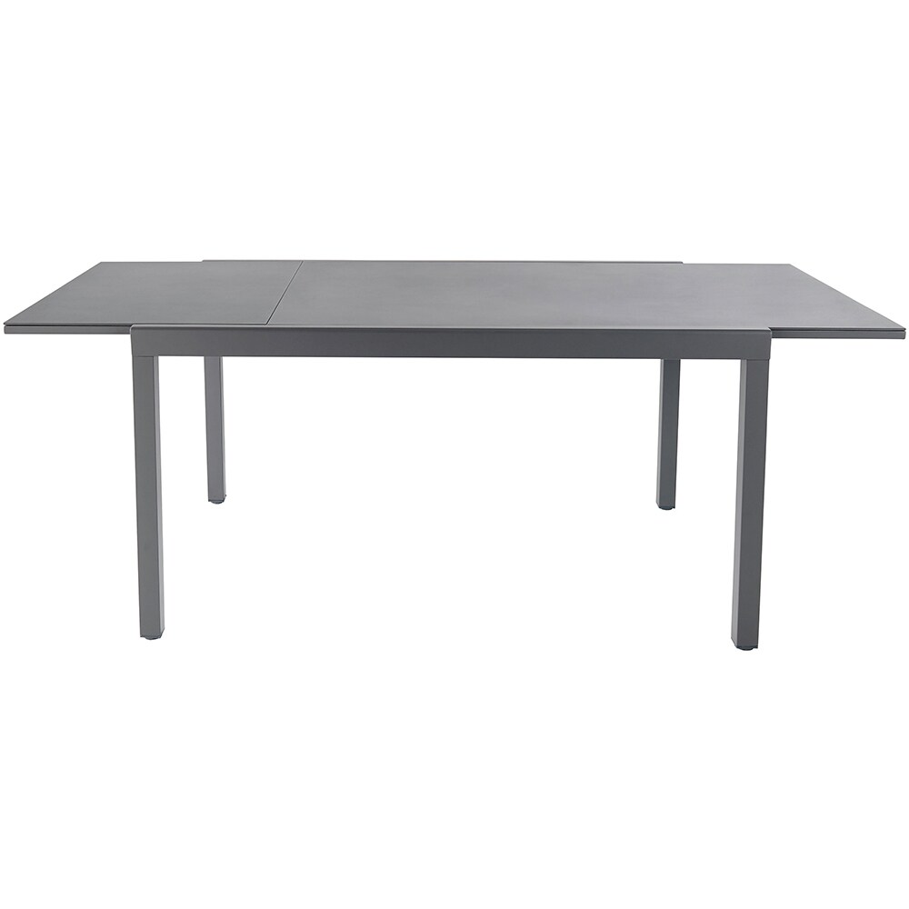 Masa terasa GOODHOME Moorea, aluminiu, 200 x 90 x 75 cm, gri