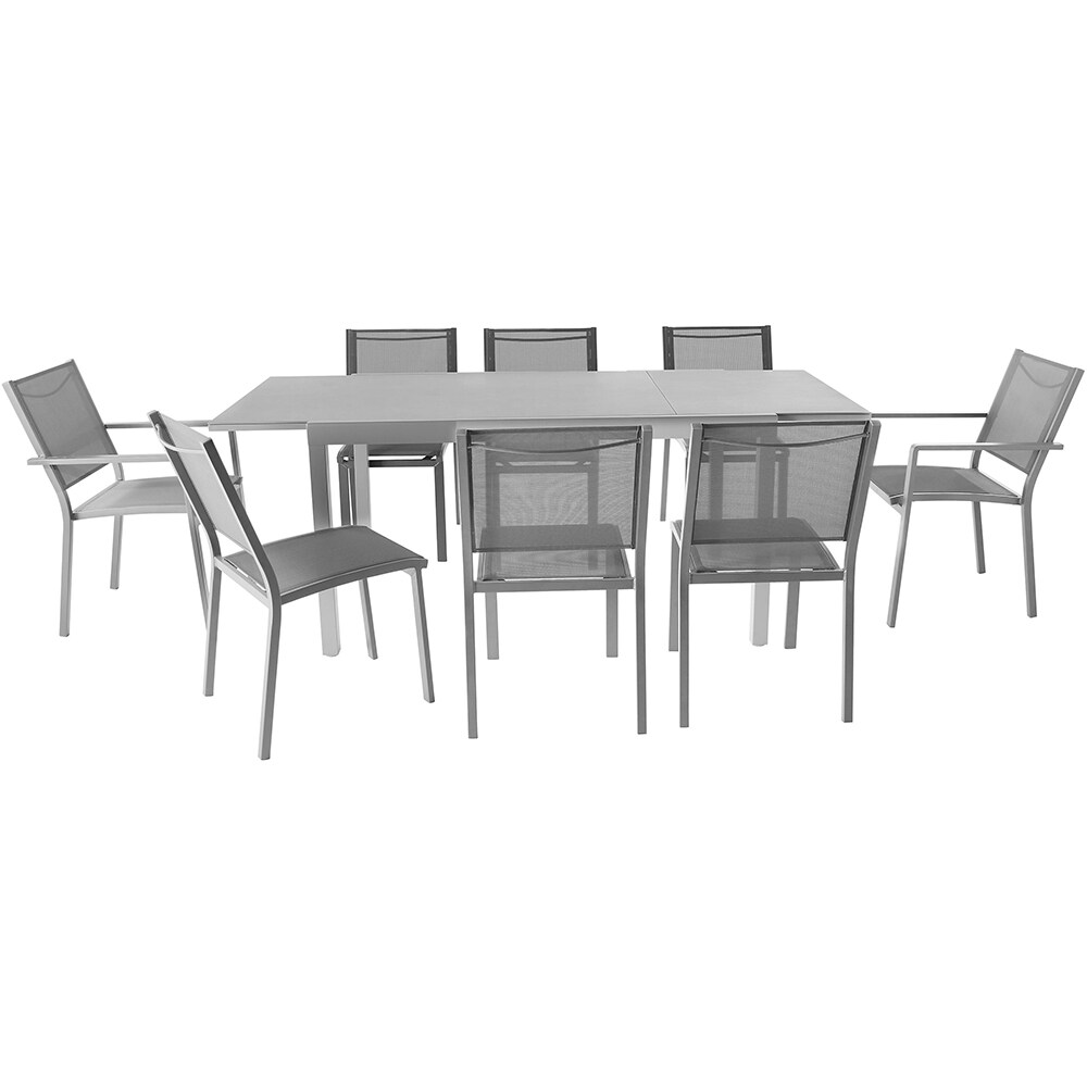 Masa terasa GOODHOME Moorea, aluminiu, 200 x 90 x 75 cm, gri