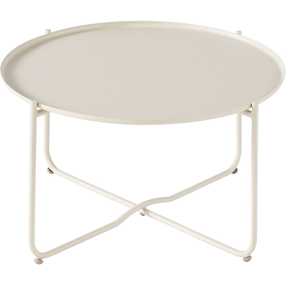 Masa terasa GOODHOME Nova, otel, 60 x 36 x 36 cm, bej