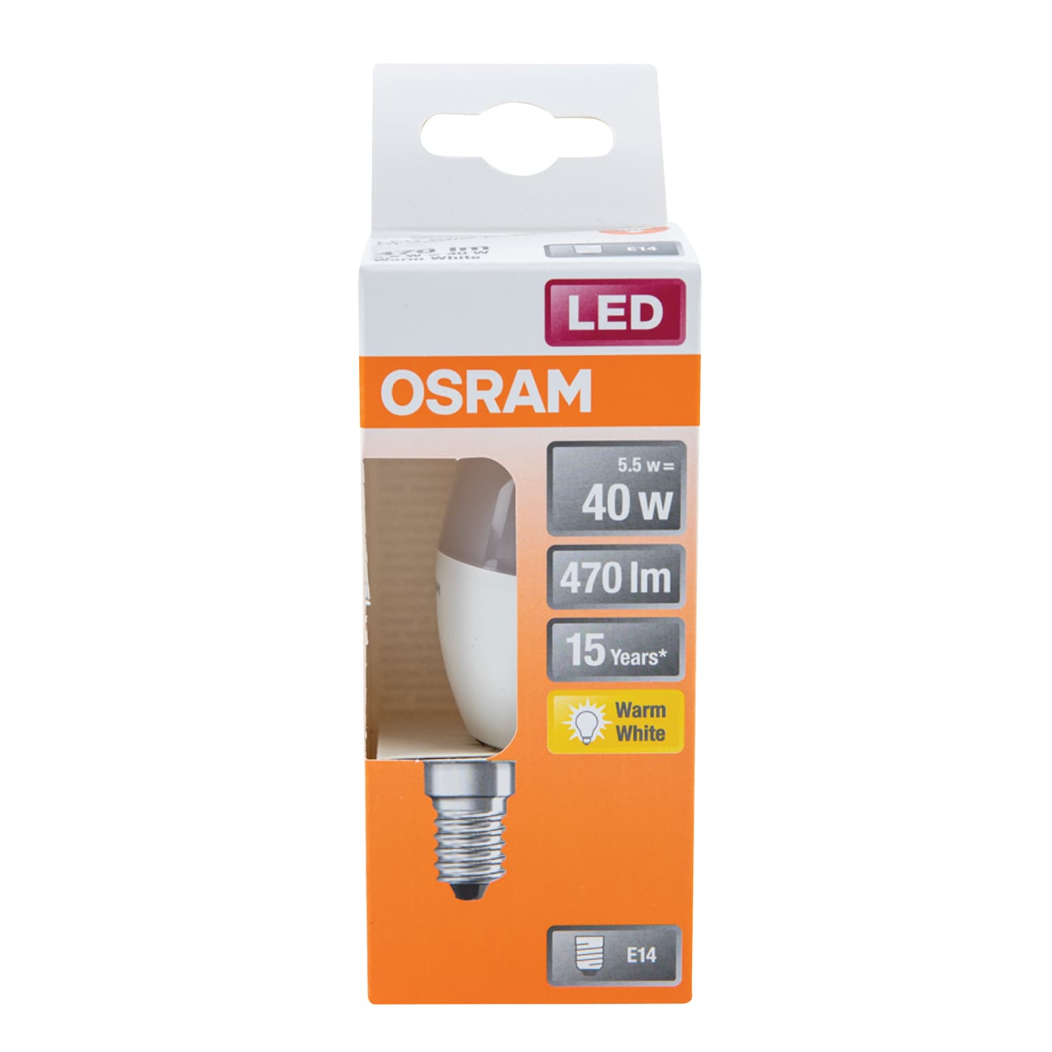 Bec Led Osram Lumanare E14 5W470Lm Cald