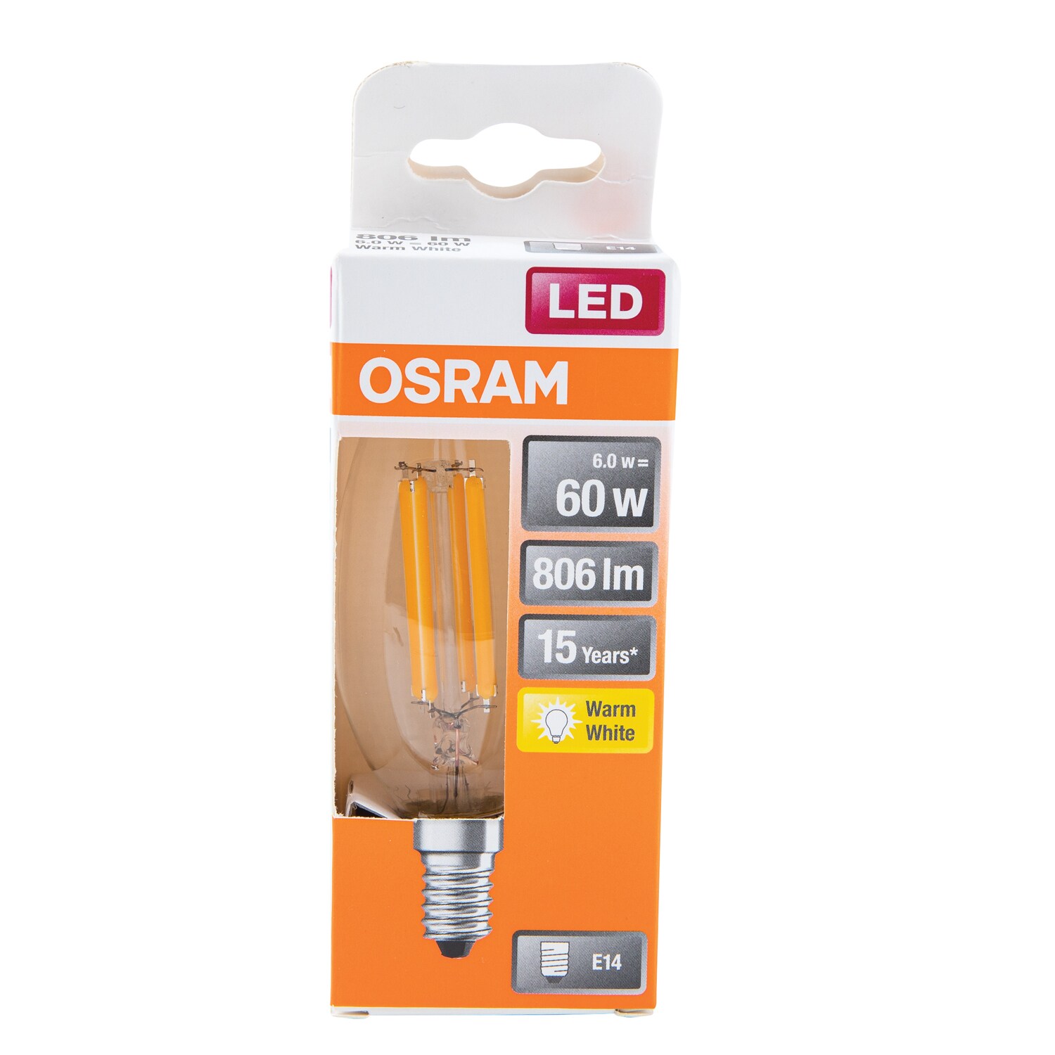Bec Led Osram S E14 6W Filam Cald